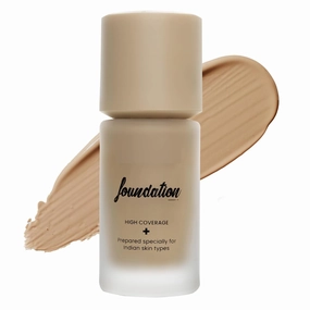 Tubees High Coverage Liquid Matte Foundation | Blemish Free & Blendable Foundation for Makeup (40ml) (SHADE-05, 5)