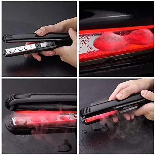 Ultrasonic Infrared Hair Care Iron, Professional Cold Iron Hair Care Straightner, Recovers The Damaged Hair Styler (Black)
