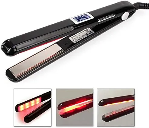 Ultrasonic Infrared Hair Care Iron, Professional Cold Iron Hair Care Straightner, Recovers The Damaged Hair Styler (Black)