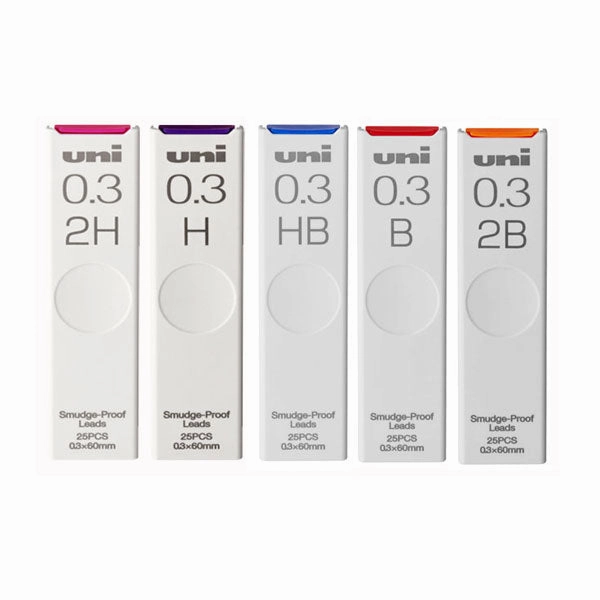 Uni Nano Dia Smudge-Proof Pencil Lead - 0.3 mm