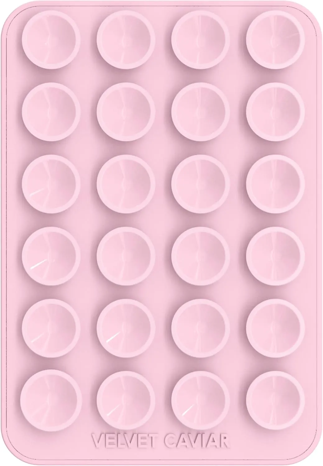 Velvet Caviar Suction Cup Phone Case Mount Compatible with MagSafe Devices Only - Magnetic Silicone Sticky Phone Grip Holder for iPhone Back of Phone - Mirror Gripper (Strawberry Milk Pink)