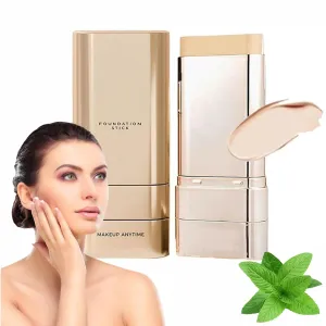 Vivian Beauty Foundation Stick, Multi-use Foundation Stick Makeup with Brush, Oil Control Concealer Long-Lasting and Refreshing, Hydrating FoundationStick Makeup for All Skin Types (Lighting, 1pcs)