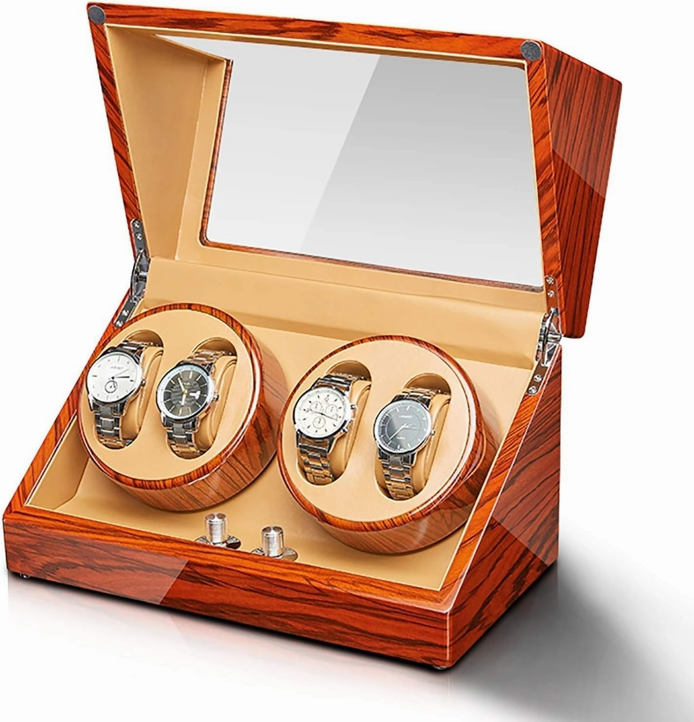Watch Winders Wood Winding Box Automatic Mechanical Watches Household Motor Shaker with Access Control