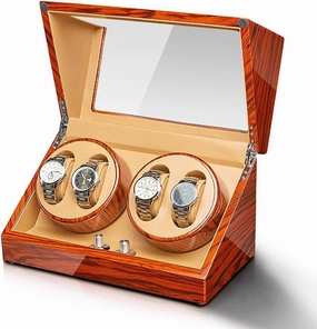 Watch Winders Wood Winding Box Automatic Mechanical Watches Household Motor Shaker with Access Control