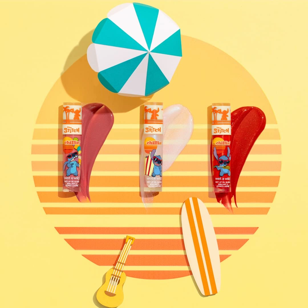 wet n wild Disney Lilo And Stitch Lip Gloss Lip Oil Got The Scoop, Chillin' Wet Pink