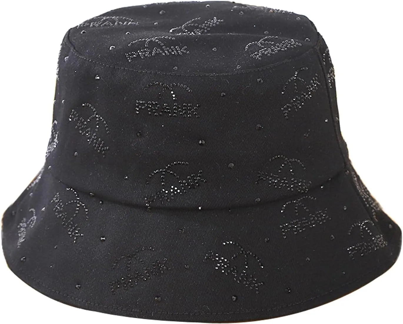 Women Bling Bucket Hat Bowknot Shiny Rhinestone Bucket Sun Hat Packable Summer Outdoor Fishing Caps