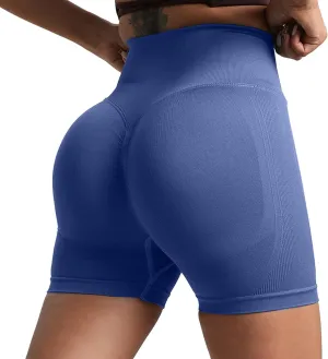 Women Workout Impact Shorts Women Butt Lifting Shorts Pockets High Waisted Biker Anti Active Exercise Fitness Shorts