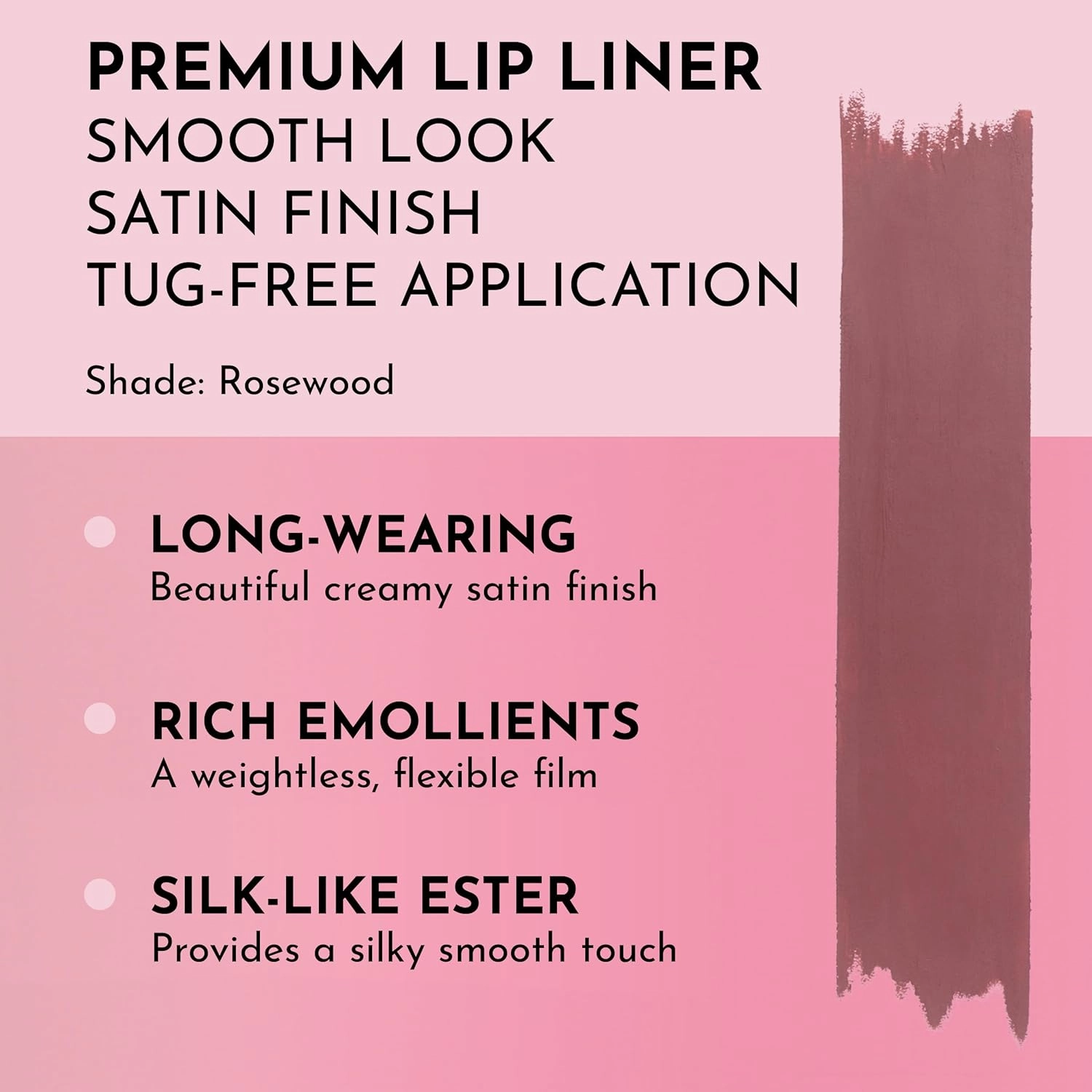 Women's Forget the Filler Definer Liner, Rosewood, Pink, 0.04 Ounce