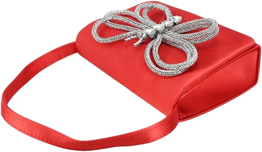 Women’S Elegant Red Shoes and Bag Set Pointed Toe Spike Heels Buckle Strap High Heel for Party