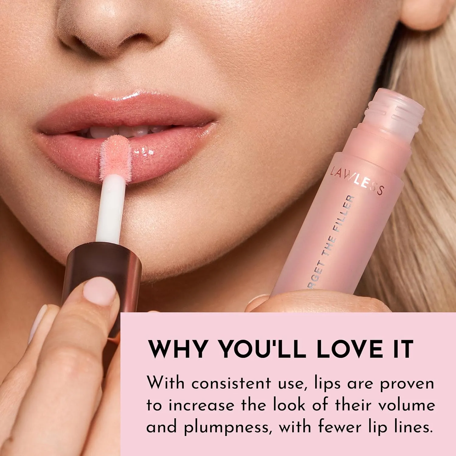 Women's Forget The Filler Lip Plumper Line Gloss, Annie, Pink, 0.11 Fl Oz (Pack of 1)