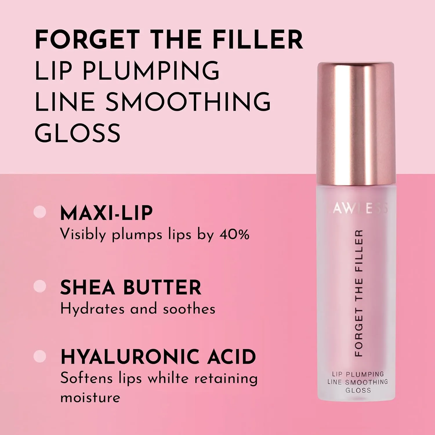 Women's Forget The Filler Lip Plumper Line Gloss, Lavender Sorbet, Pink, 0.11 Fl Oz (Pack of 1)