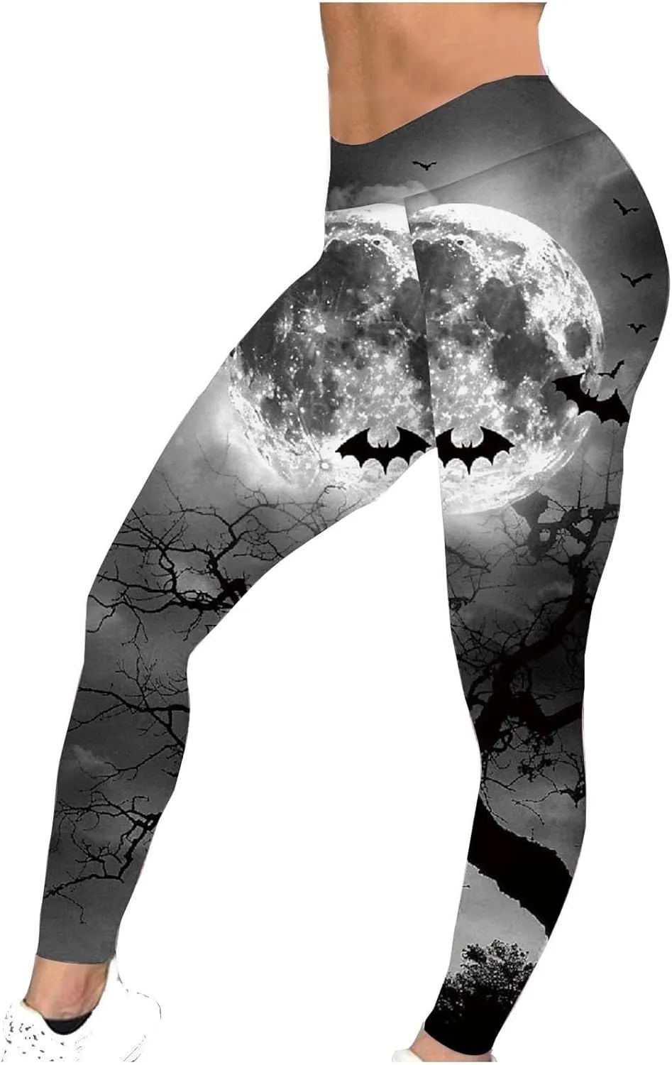 Women's Halloween Pumpkin Leggings High Waist Slim Leggings Yoga Pants Stretchy Athletic Legging Tights Halloween