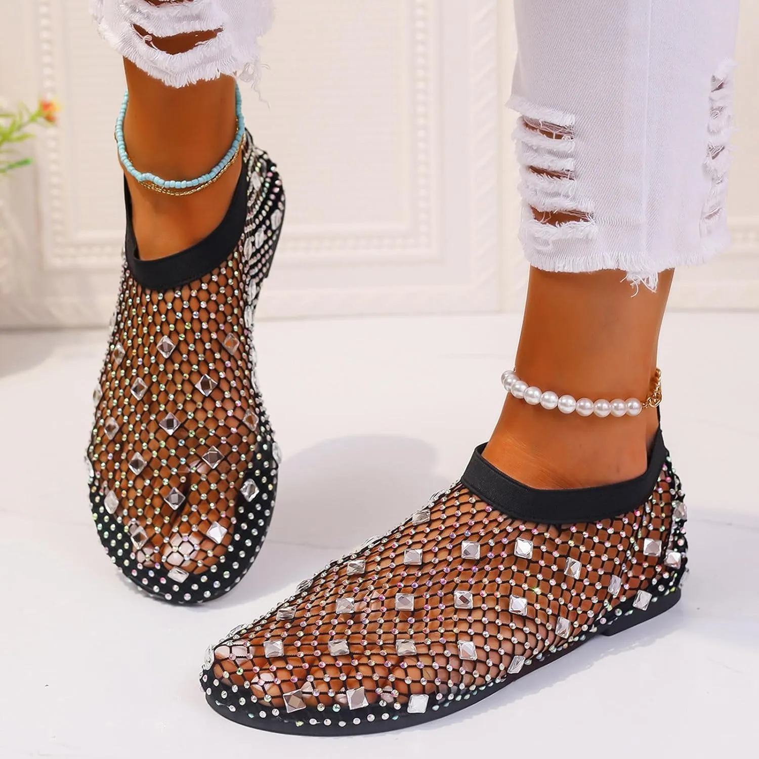 Women's Sandals Clip Toe Lace Floral Flip Flops Sandals Casual Comfy Boho Sandals Summer Beach Roman Shoes