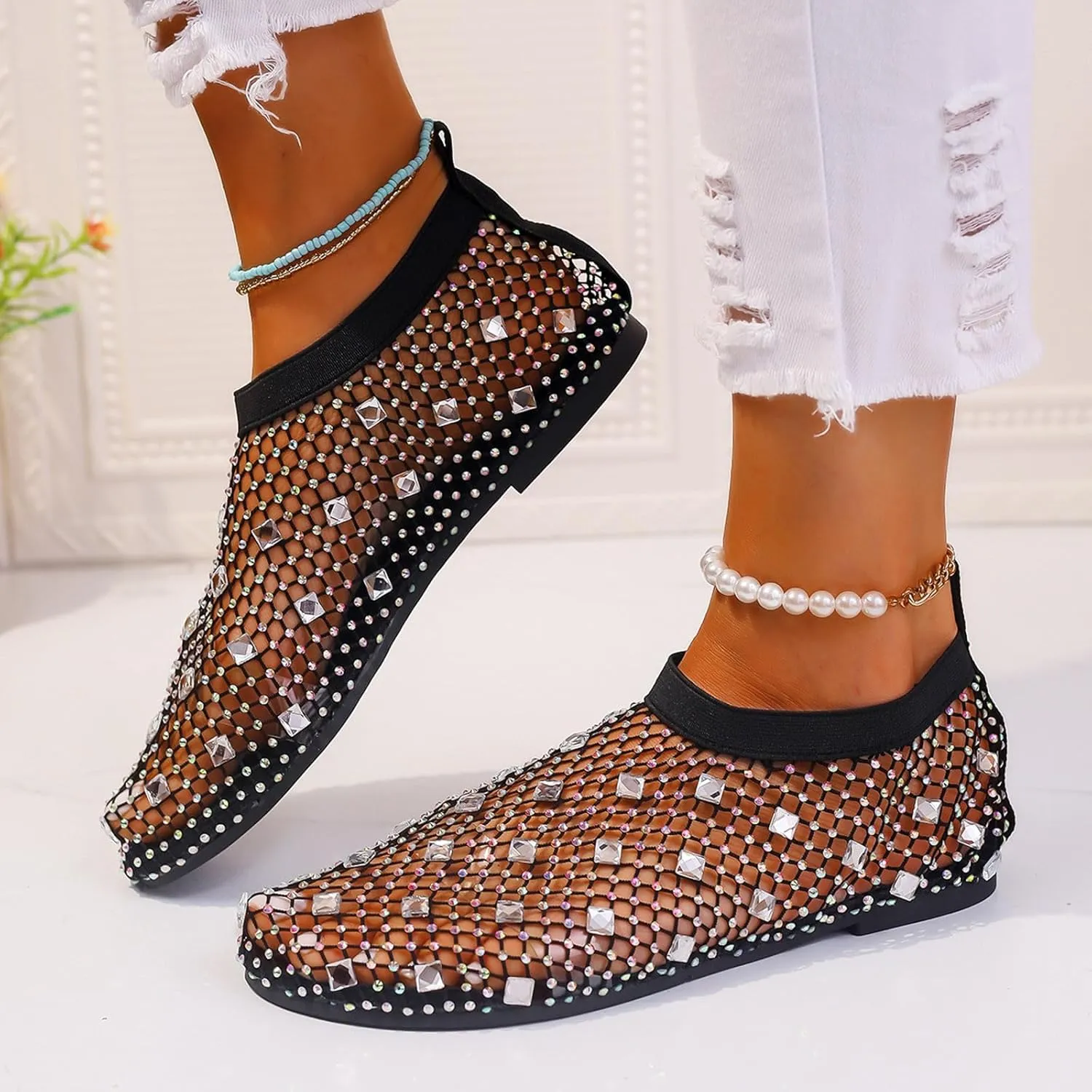Women's Sandals Clip Toe Lace Floral Flip Flops Sandals Casual Comfy Boho Sandals Summer Beach Roman Shoes