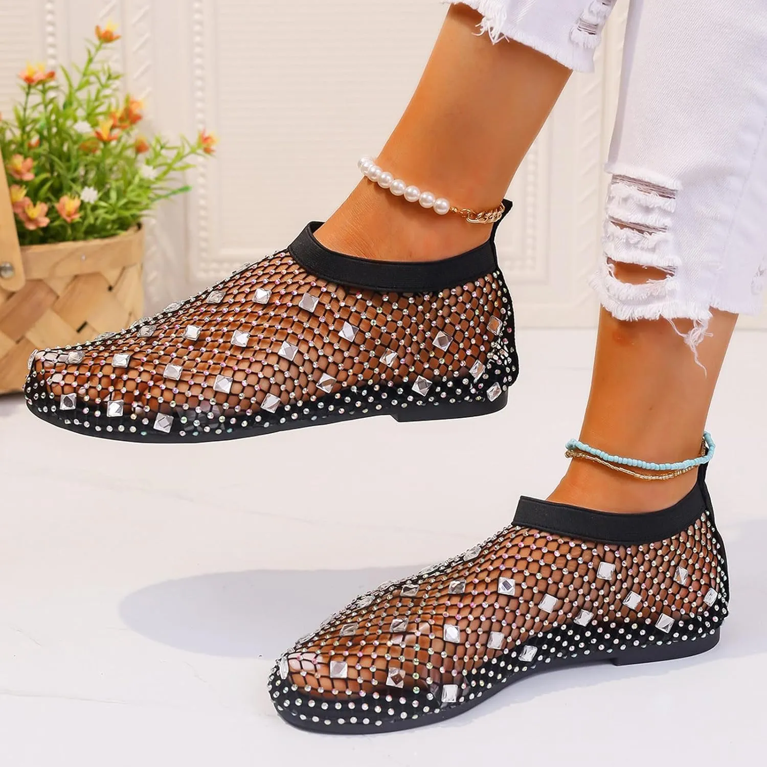Women's Sandals Clip Toe Lace Floral Flip Flops Sandals Casual Comfy Boho Sandals Summer Beach Roman Shoes