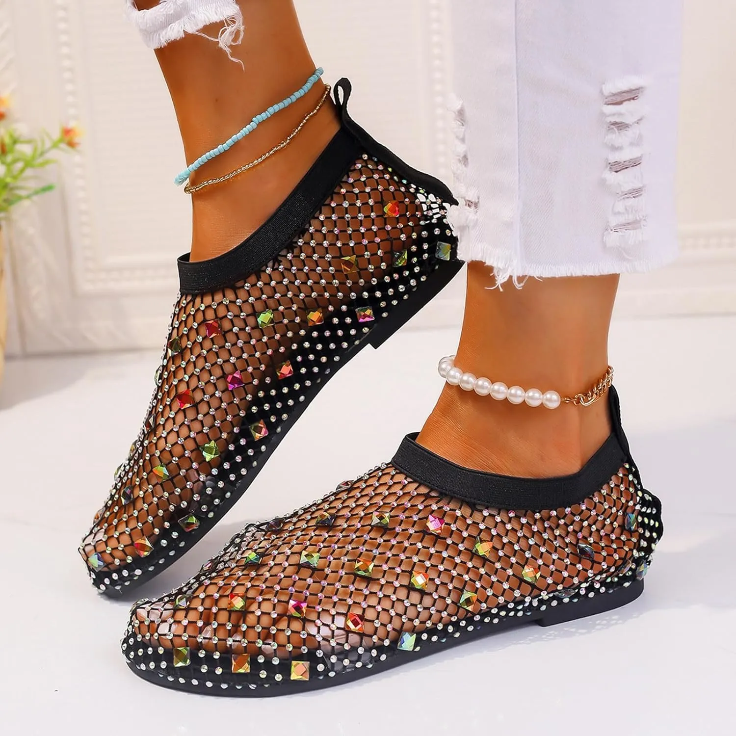 Women's Sandals Clip Toe Lace Floral Flip Flops Sandals Casual Comfy Boho Sandals Summer Beach Roman Shoes