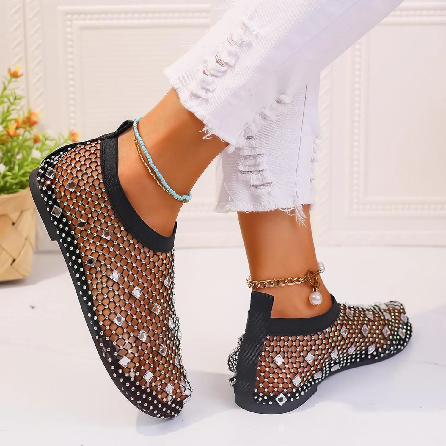 Women's Sandals Clip Toe Lace Floral Flip Flops Sandals Casual Comfy Boho Sandals Summer Beach Roman Shoes