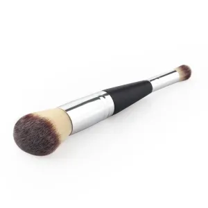 Wooden Makeup Brush Essential Dual Ended Face Flat Powder Foundation Tool