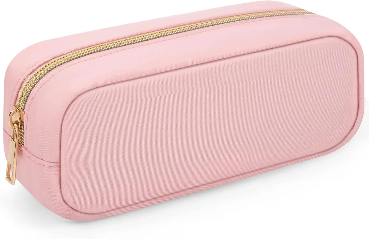 XSUIOY Makeup Bag Travel Bag Pouch for Purse, Cute Preppy Makeup Bag Cosmetic Zipper Pouch Purse Organizer Bag for Women, Waterproof Nylon Coin Pouch Sanitary Napkin Storage Bag for Work(Pink-Small)